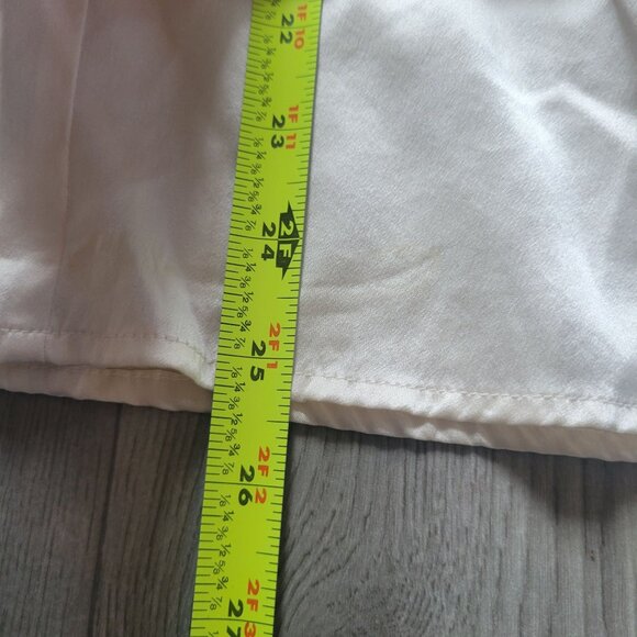 Amanda Smith Pure Silk Ivory Button-Up Blouse Womens L Long Sleeve - Picture 7 of 8